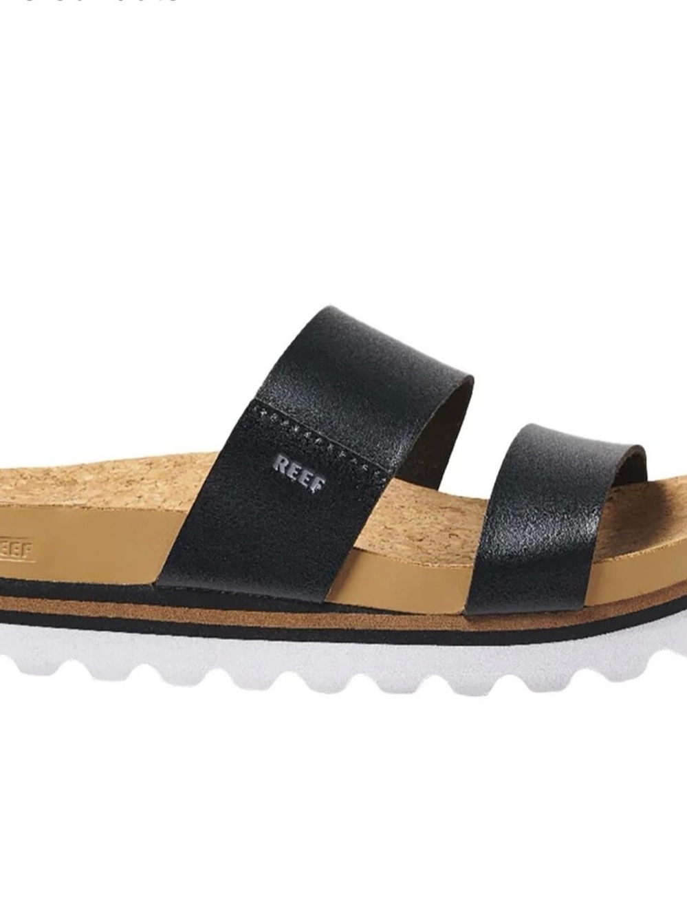 Reef Cushion Vista Hi Platform Cork Slide Sandal